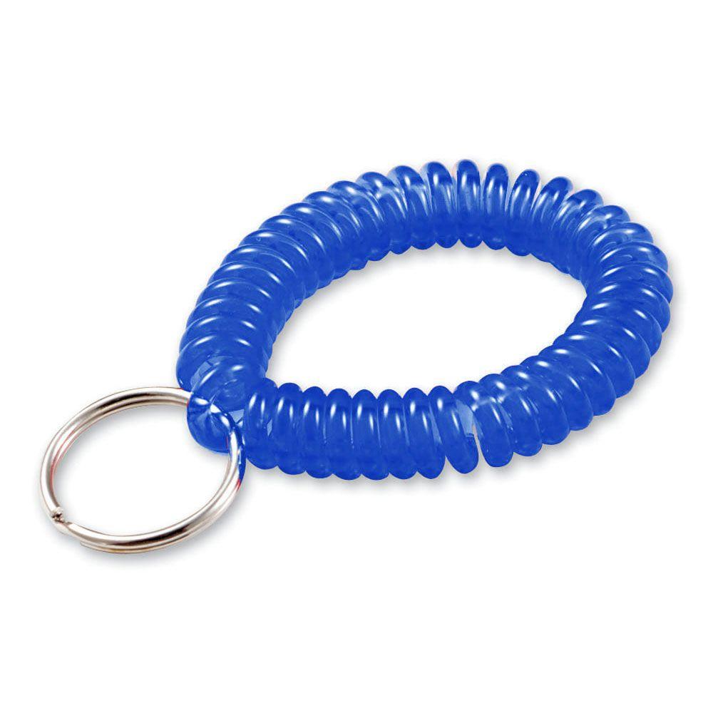 Lucky Line 2/” Diameter Spiral Wrist Coil with Steel Key Ring 1 PK 410201 Stretches to 12/” Black Flexible Wrist Band Key Chain Bracelet