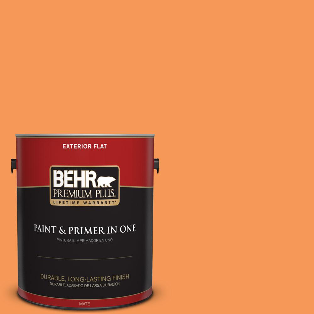 Behr Premium Plus 1 Gal 260b 6 Blaze Orange Flat Exterior Paint 260b 6 Blaze Orange Flat Exterior Paint And