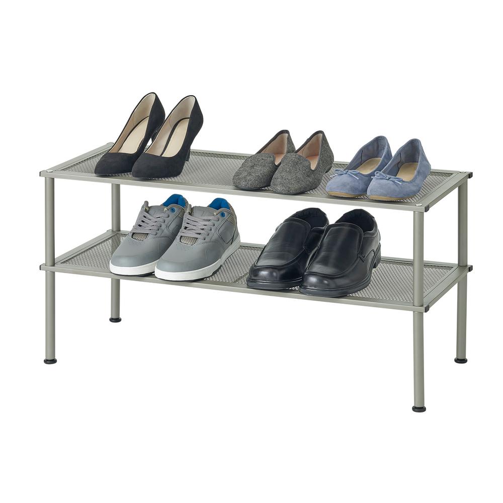 Neatfreak 30 5 In H X 30 7 In W 2 Tier No Tool Rack Metal Mesh Shoe Shelf 2 Pack Nfc05048x028b847c 001 The Home Depot