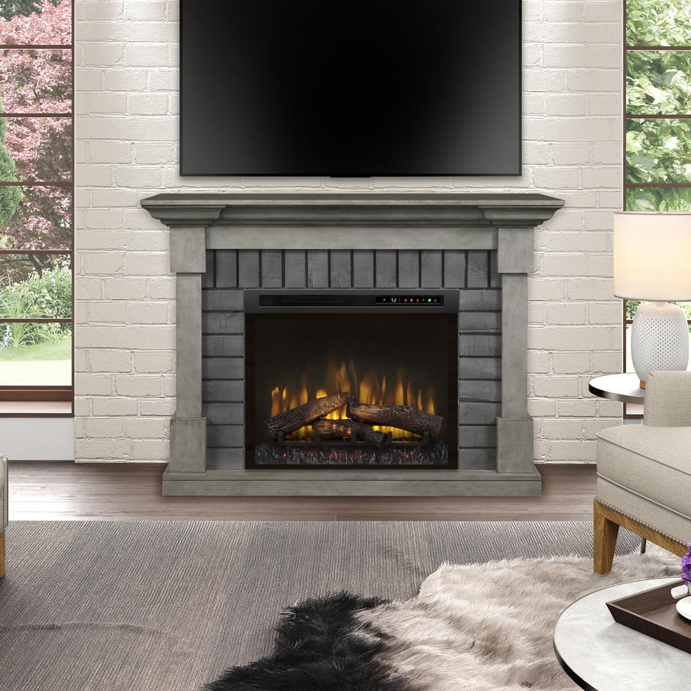 Dimplex Royce 52 In Mantel In Smoke Stak Grey With 28 In