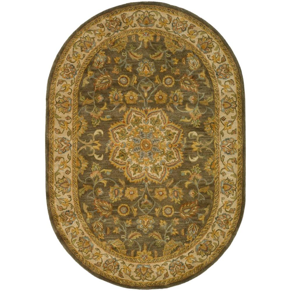 Safavieh Heritage Green/Taupe 8 ft. x 10 ft. Oval Area RugHG954A8OV