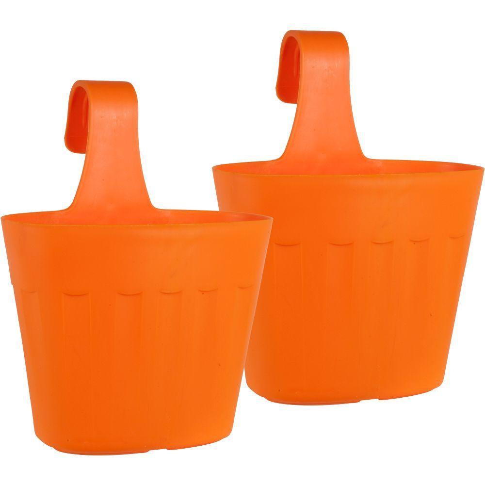 Pride Garden Products Mela 8.75 in. Orange Plastic Saddlebag Rail