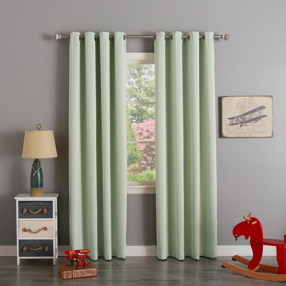 Best Home Fashion 63 In L Room Darkening Vertical Stripe Curtain