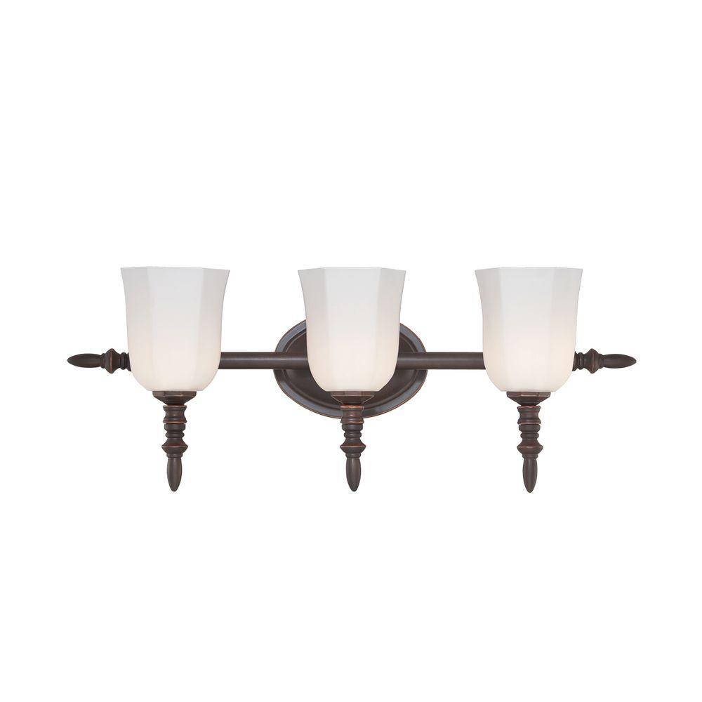 Eurofase Llody Collection 3Light Oil Rubbed Bronze Bath Bar Light