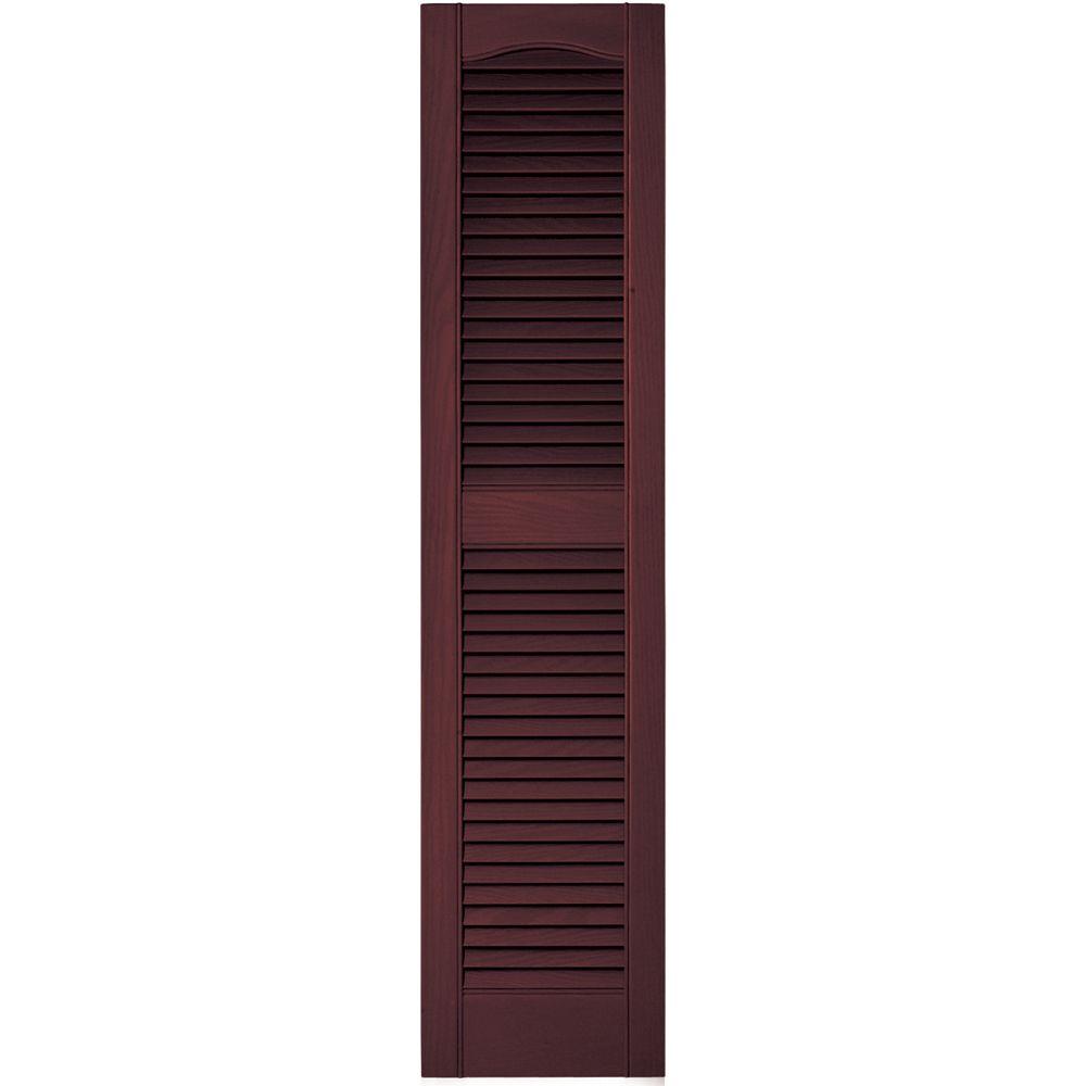 Builders Edge 12 in. x 52 in. Louvered Vinyl Exterior Builders Edge 12 in. x 52 in. Louvered Vinyl Exterior