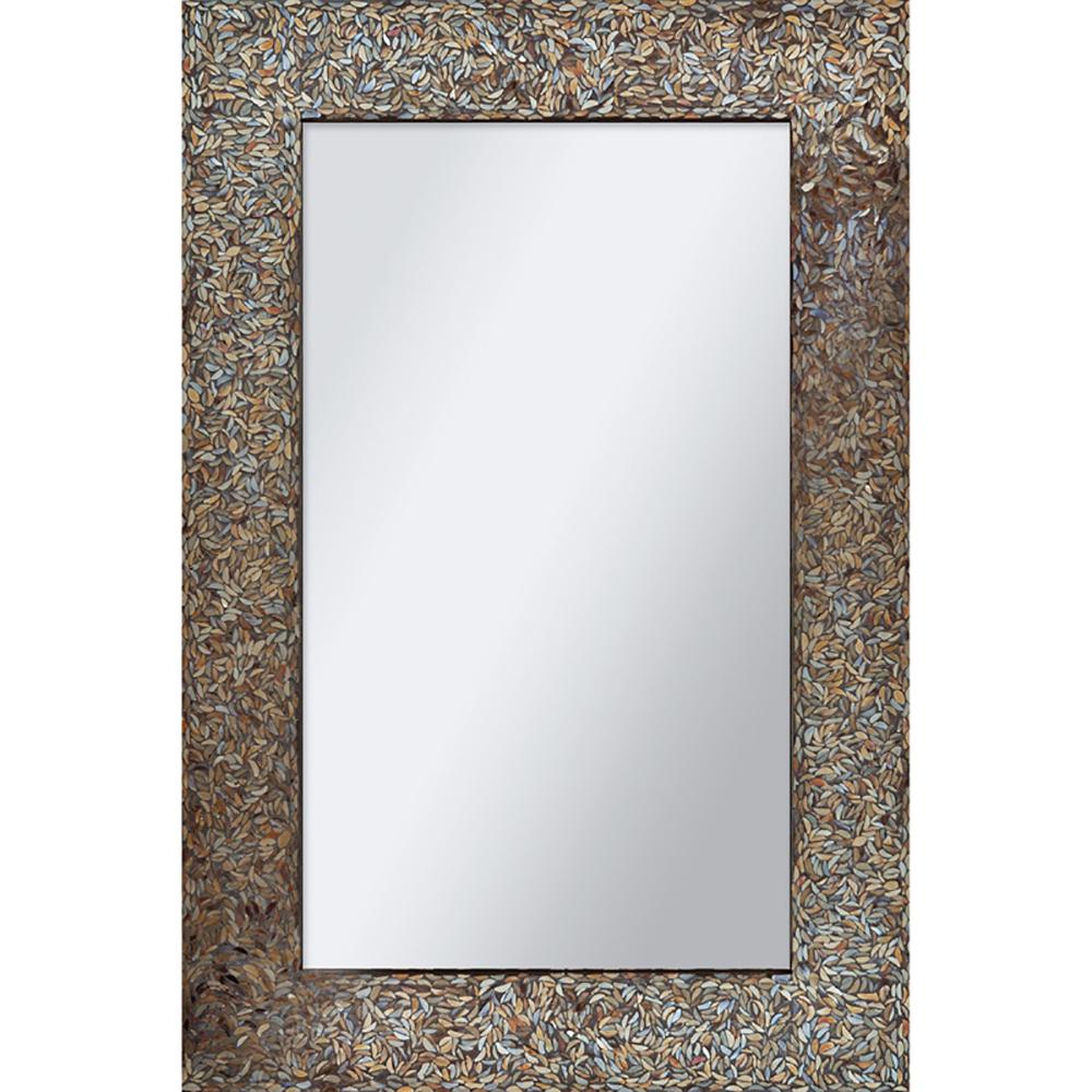 Renwil Amber Mosaic 36 In H X 24 W Rectangular Mirror