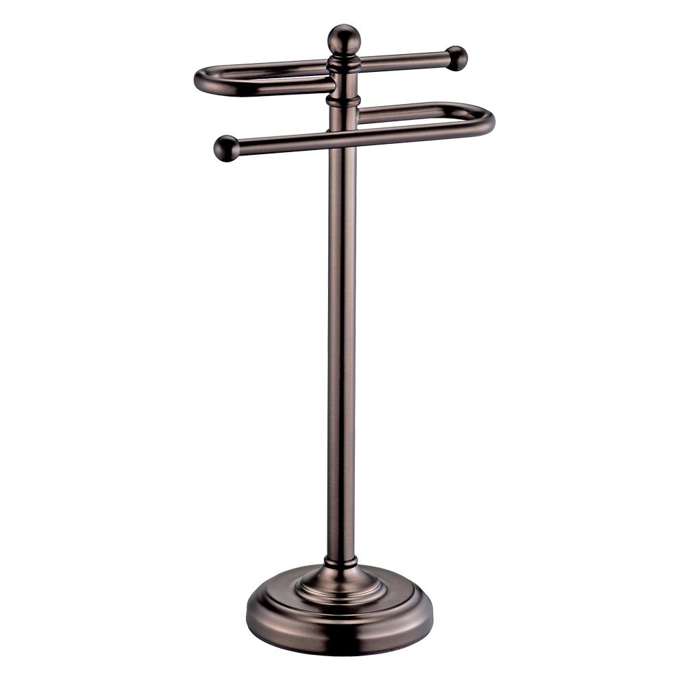 Bronze Freestanding Towel Racks Bathroom Hardware The Home Depot Countertop S Style Towel Tree In Oil Rubbed Bronze