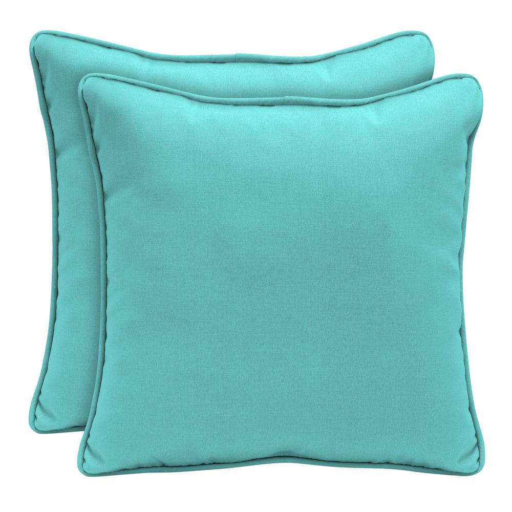 Home Decorators Collection Sunbrella Canvas Aruba Square Outdoor Throw Pillow 2 Pack Ah1q545b D9d2 The Home Depot