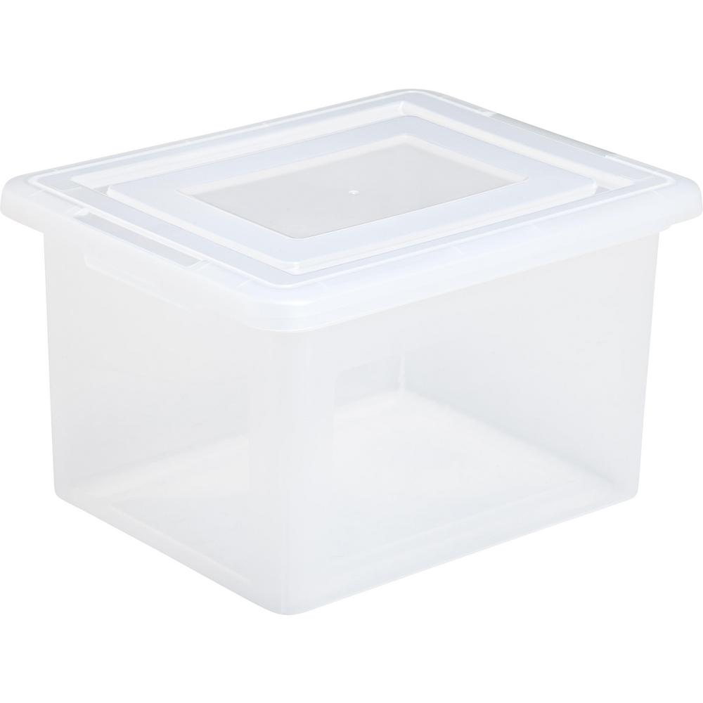 Iris 42 Qt Letter Legal Size File Storage Box In Clear Pack Of 4