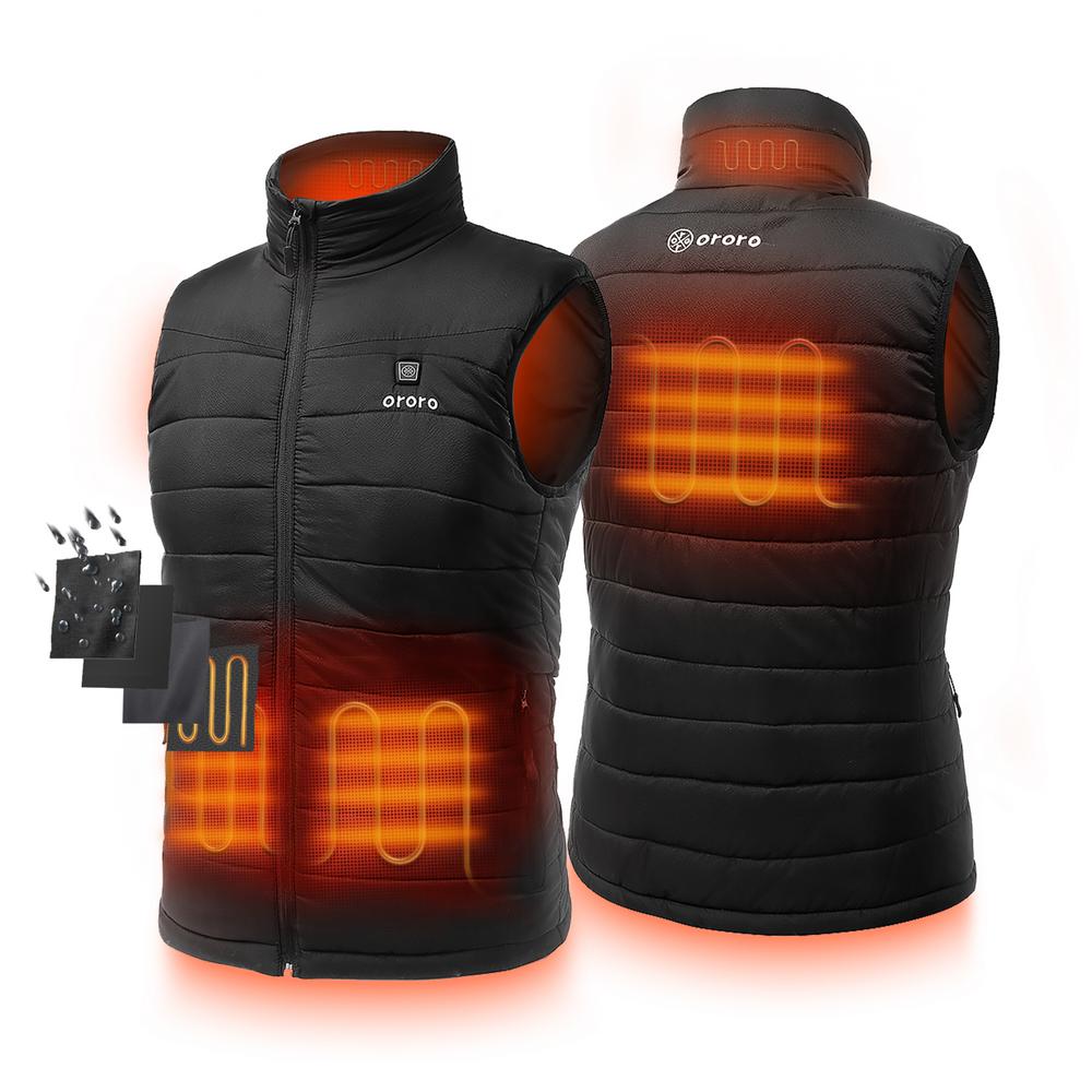 ORORO Men's Medium Black 7.4Volt LithiumIon Lightweight Heated Vest