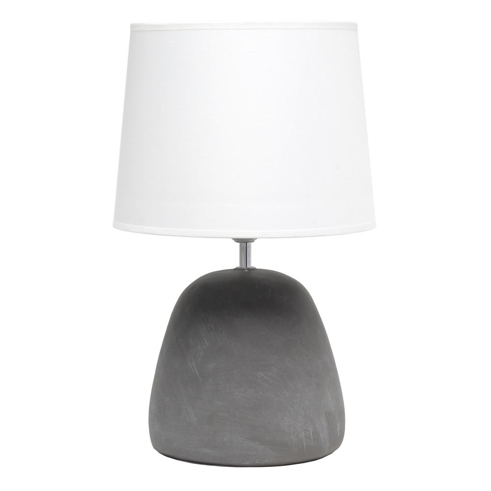 white concrete table lamp