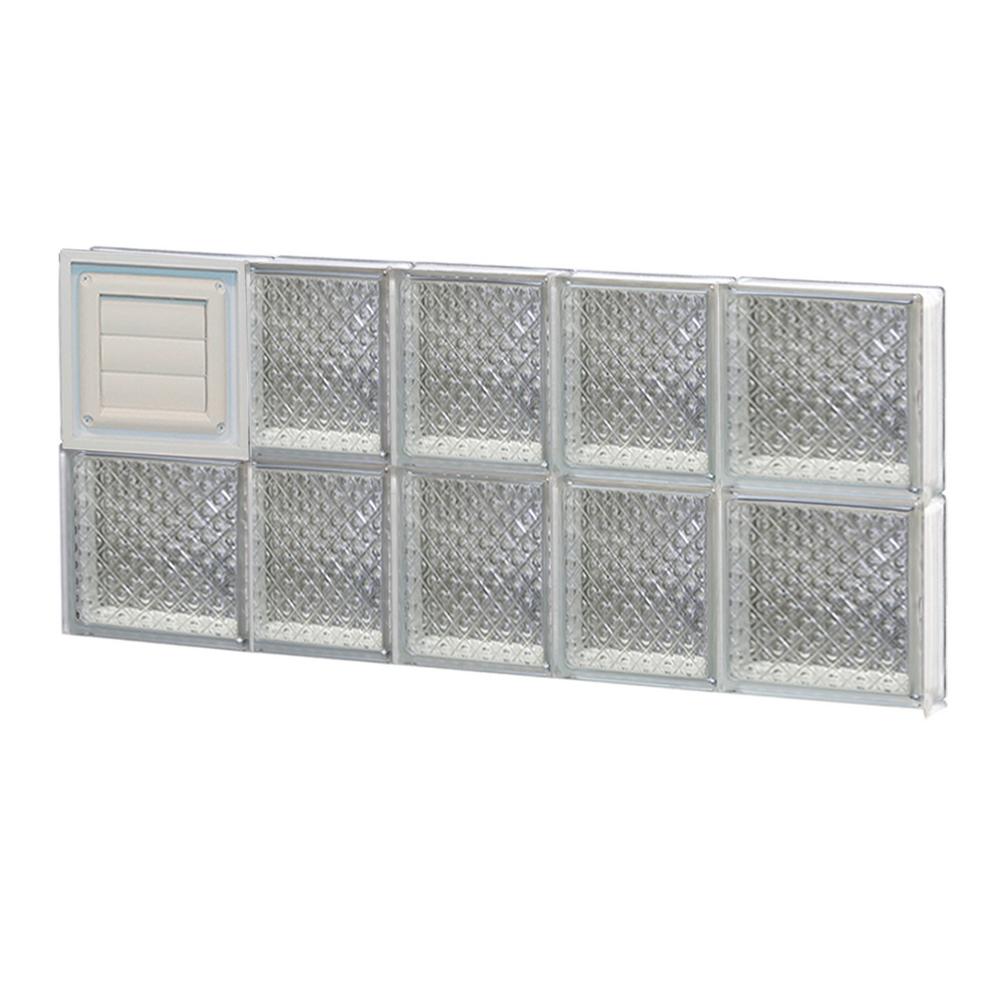 Clearly Secure 3275 In X 155 In X 3125 In Frameless Diamond Pattern Glass Block Window 3526