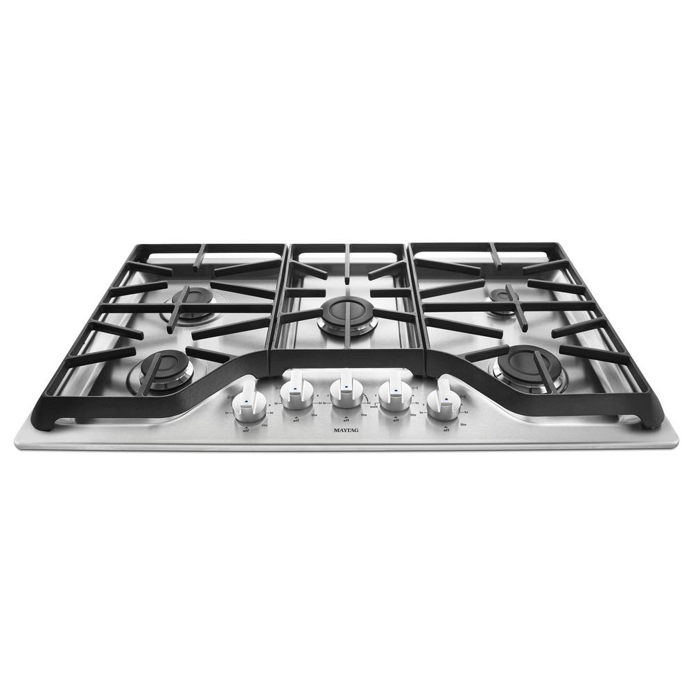 Maytag 36 In Gas Cooktop In Stainless Steel With 5 Burners