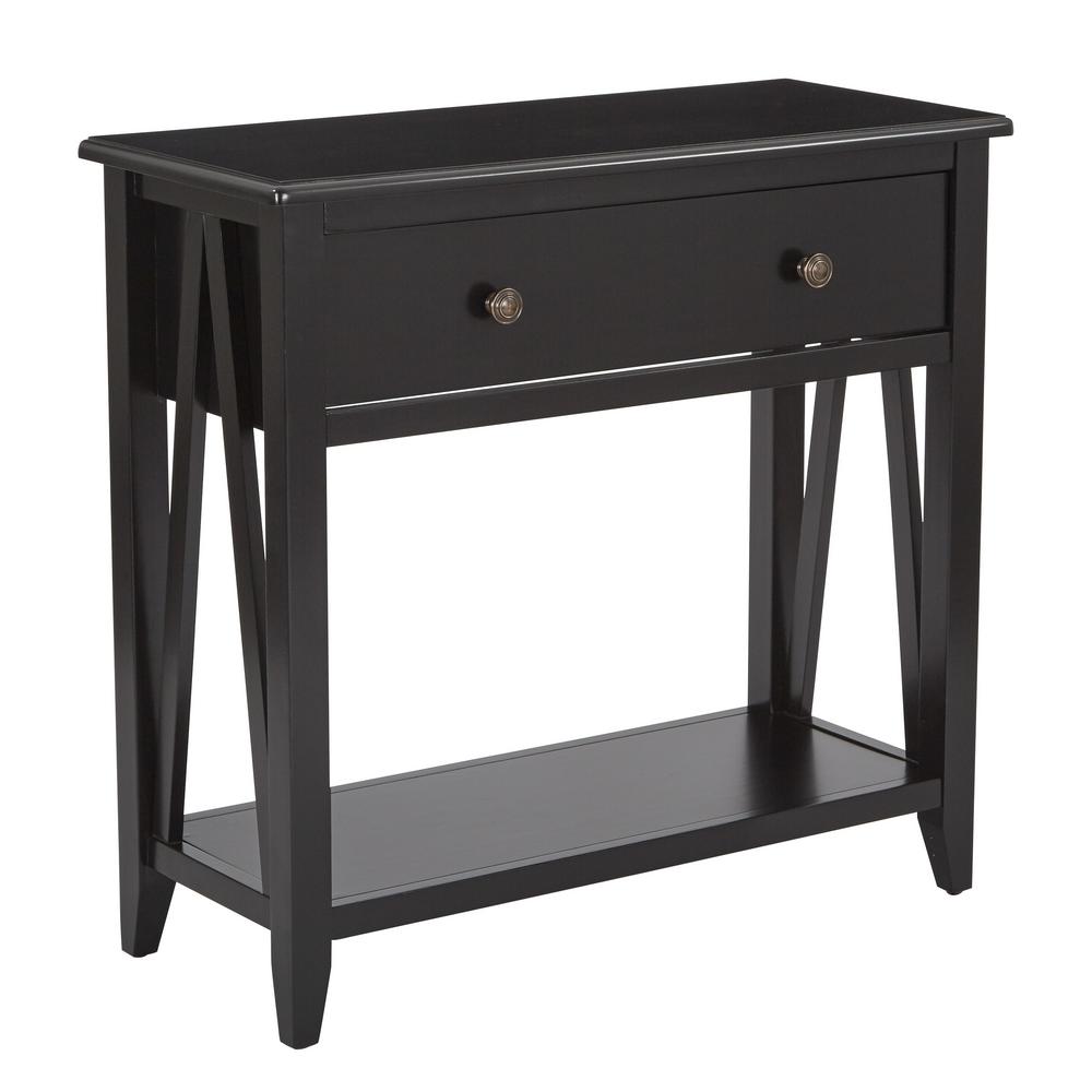Osp Home Furnishings Black Santa Cruz Foyer Table Stcz07 Bk The Osp Home Furnishings Black Santa Cruz Foyer Table