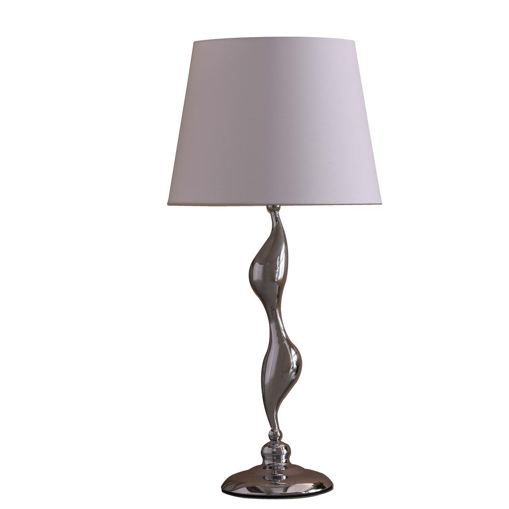 silver chrome table lamp