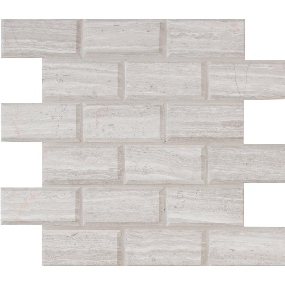 Msi White Oak 11 81 In X 10mm Honed Marble Mesh Mounted White Oak 11 81 In X 10mm Honed Marble Mesh Mounted Mosaic Tile 9 69 Sq Ft Case
