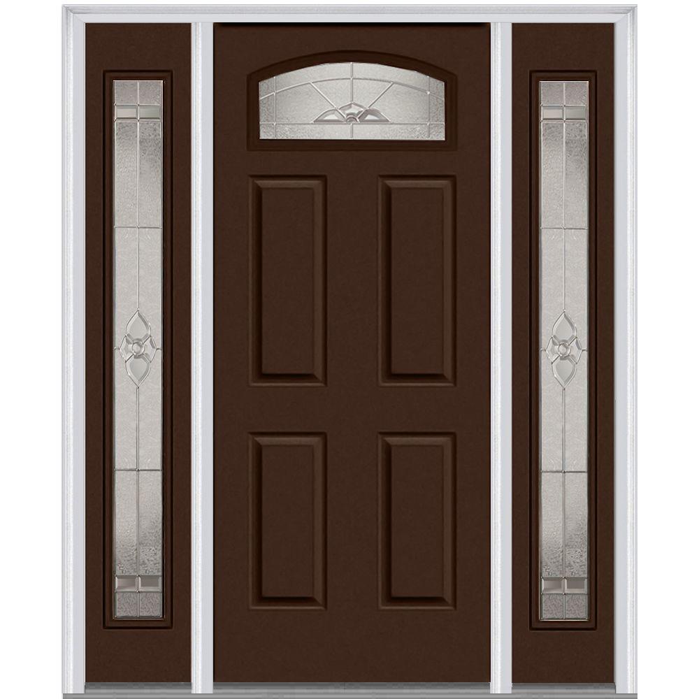 Northern 4 Up Single Door With Sidelites Brown Steel Doors 64