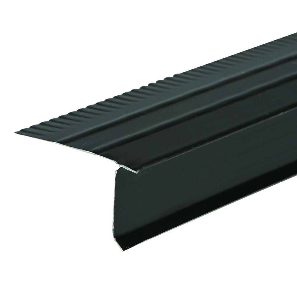 Amerimax Home Products F5M 2.33 in. x 1.5 in. x 10 ft. Aluminum Black Drip Edge Flashing