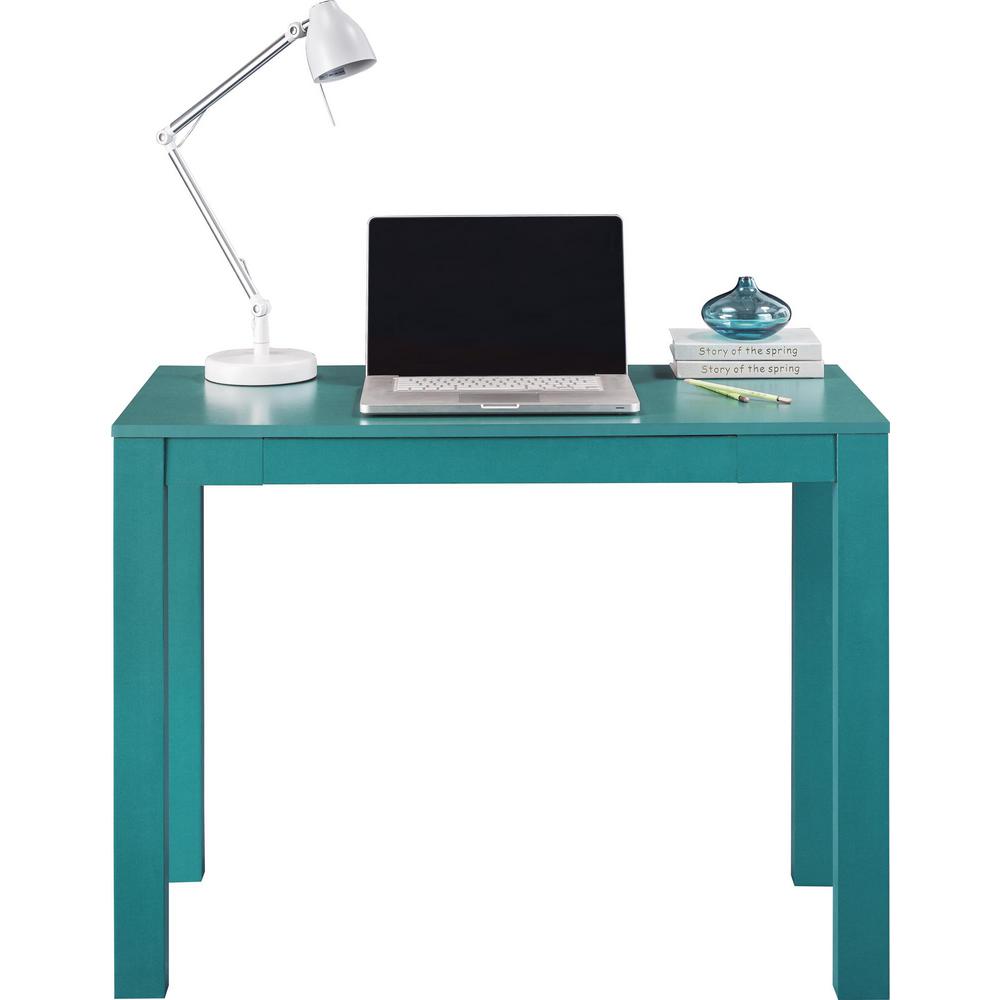Ameriwood Home Nelson Teal Desk With Drawer Hd63752 The Depot Ameriwood Home Nelson Teal Desk With