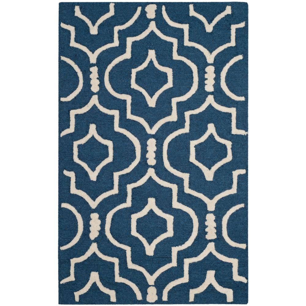 Safavieh Cambridge Navy Blue/Ivory 3 ft. x 5 ft. Area RugCAM144G3
