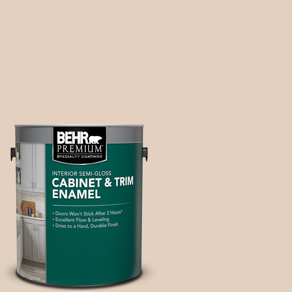 BEHR PREMIUM 1 gal. ORW07 Spanish Sand SemiGloss Enamel Interior