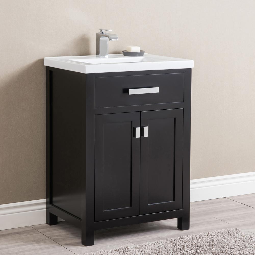 Water Creation Myra 24 In Bath Vanity In Espresso With Integrated Ceramics Vanity Top And Sink Myra 24e The Home Depot