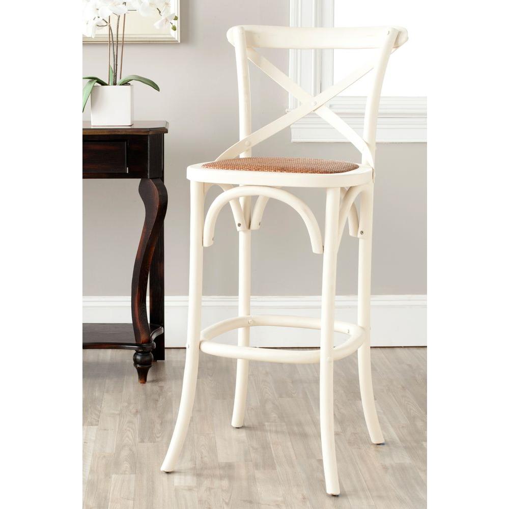 Extra Tall 34 40 White Wicker Bar Stools Kitchen Dining Ivory Bar Stool