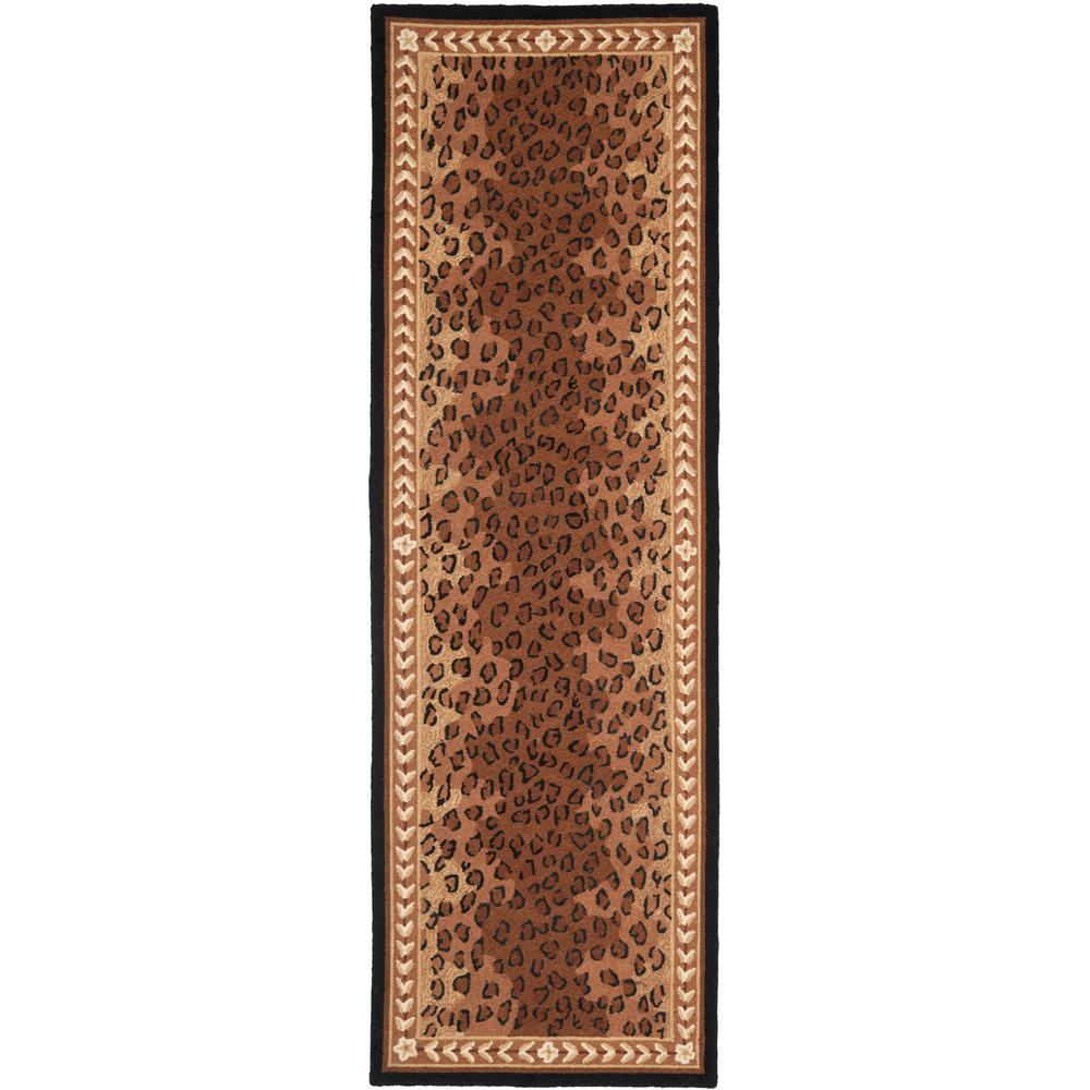 Safavieh Chelsea Black/Brown 2 ft. 6 in. x 22 ft. Runner Rug-HK15A-222 - The Home Depot