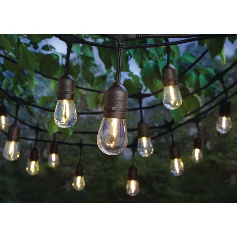 Hampton Bay 24 Light Indoor Outdoor 48, Edison Bulb Indoor Outdoor String Lights
