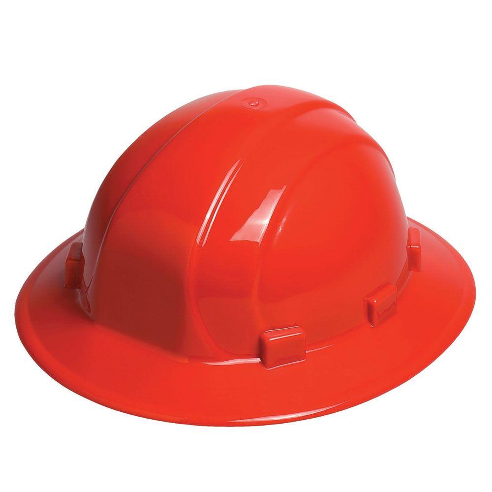 ERB Omega II 6 Point Nylon Suspension Mega Ratchet Full Brim Hard Hat