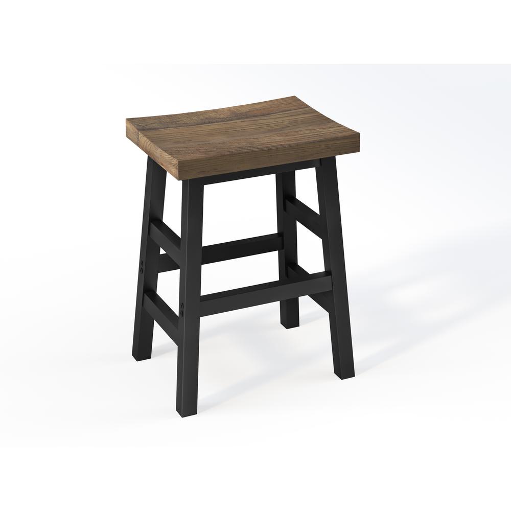 26&#34; Pomona Reclaimed Wood Counter Height Barstool with Metal Legs Brown - Alaterre Furniture