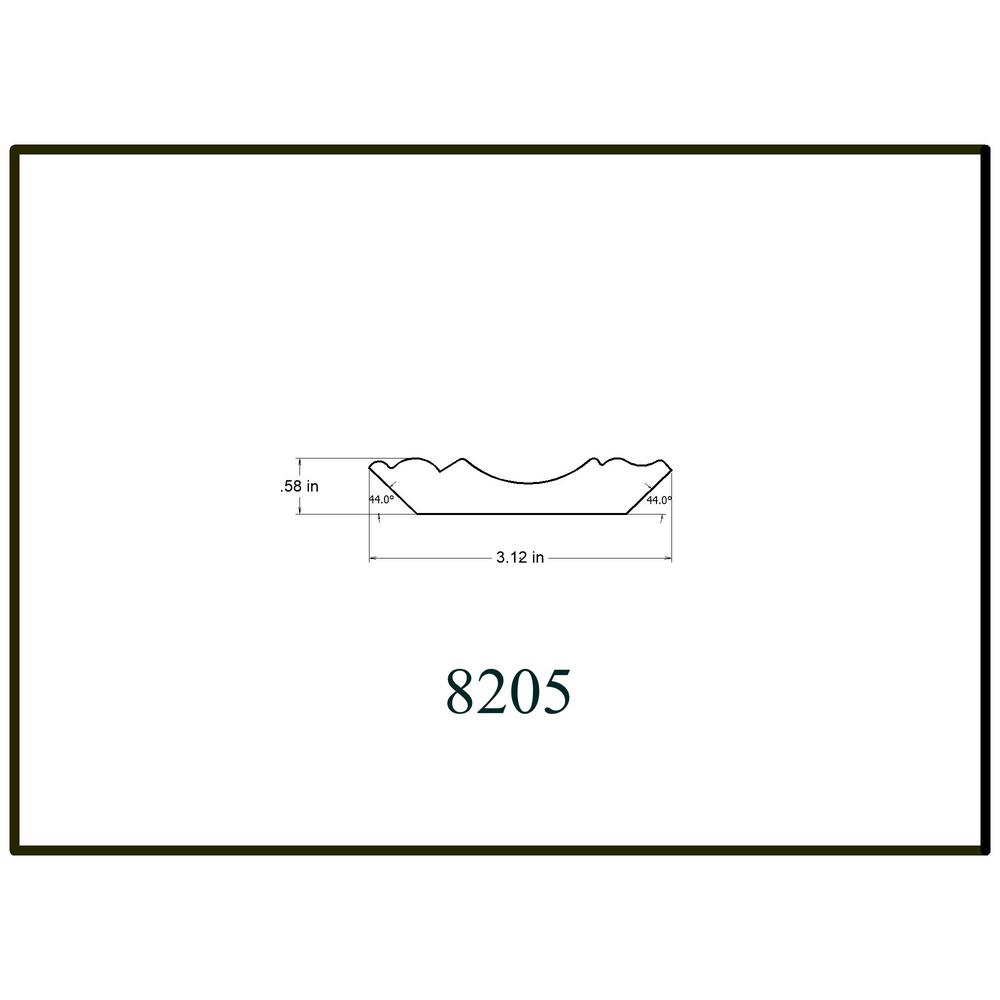House Of Fara 5 8 In X 3 1 8 In X 8 Ft Primed White Mdf Colonial Crown Moulding 8205 The Home Depot