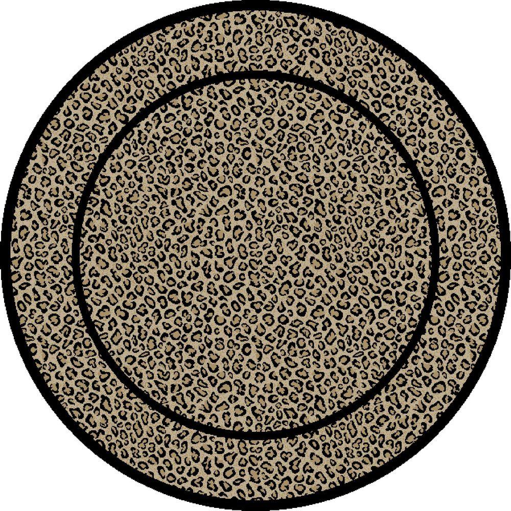 5 Round Animal Print Area Rugs The Home Depot