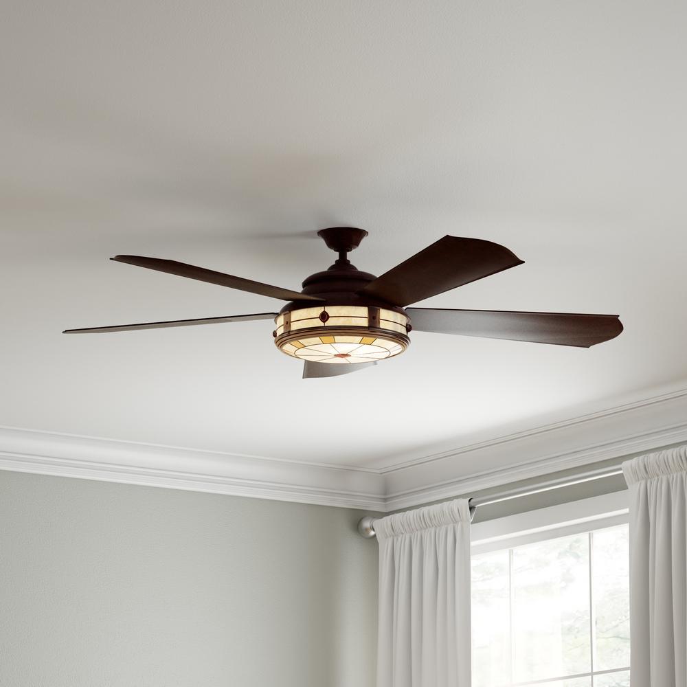 Hampton Bay Savona 52 In Indoor Weathered Bronze Ceiling Fan With