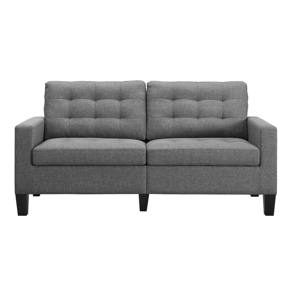 Dorel Living Eden Gray Sofa Fh010 Sf The Home Depot Dorel Living Eden Gray Sofa