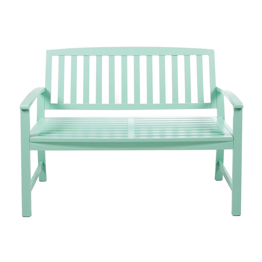 Light Mint Outdoor Benches Patio Chairs The Home Depot