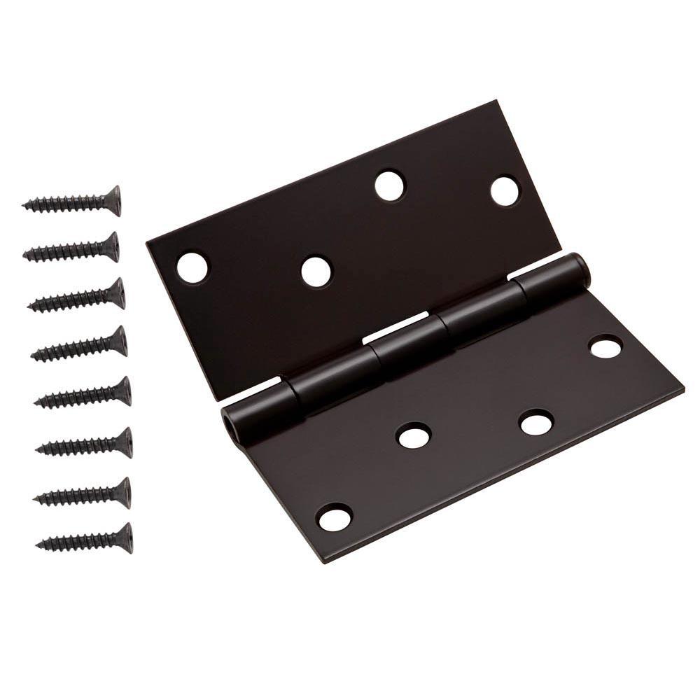 Everbilt 3 1 2 In X 1 1 2 In Satin Nickel Non Mortise Hinges 2 Pack 15150 The Home Depot