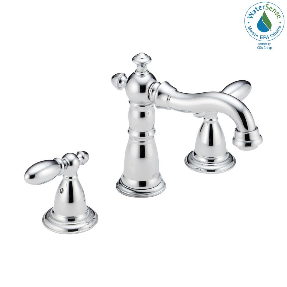 Delta Victorian 8 In Widespread 2 Handle Bathroom Faucet With