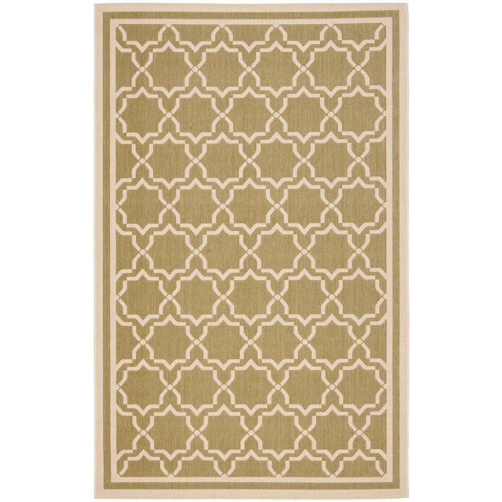 Safavieh Courtyard Green/Beige 8 ft. x 11 ft. Indoor/Outdoor Area Rug