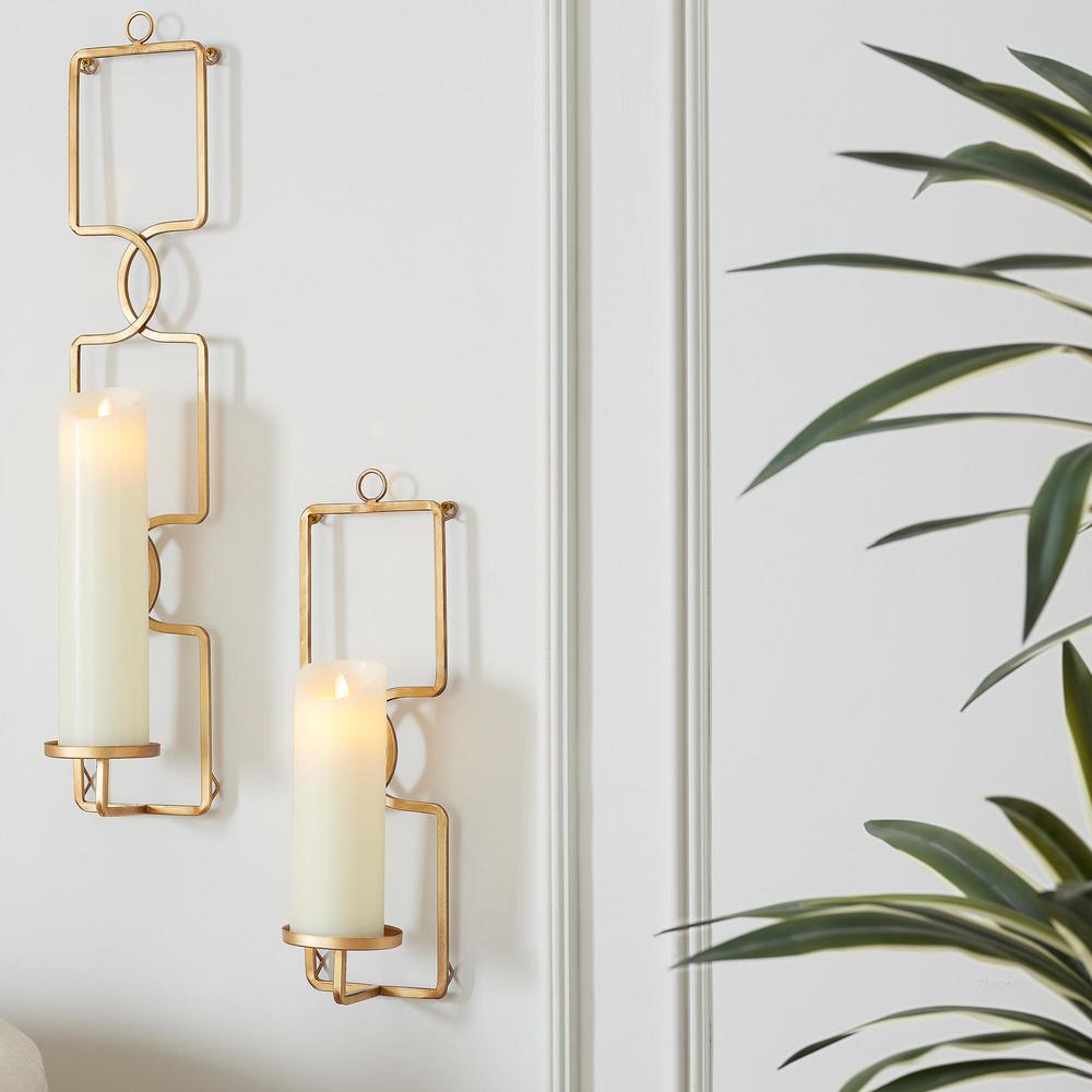 gold candle sconces