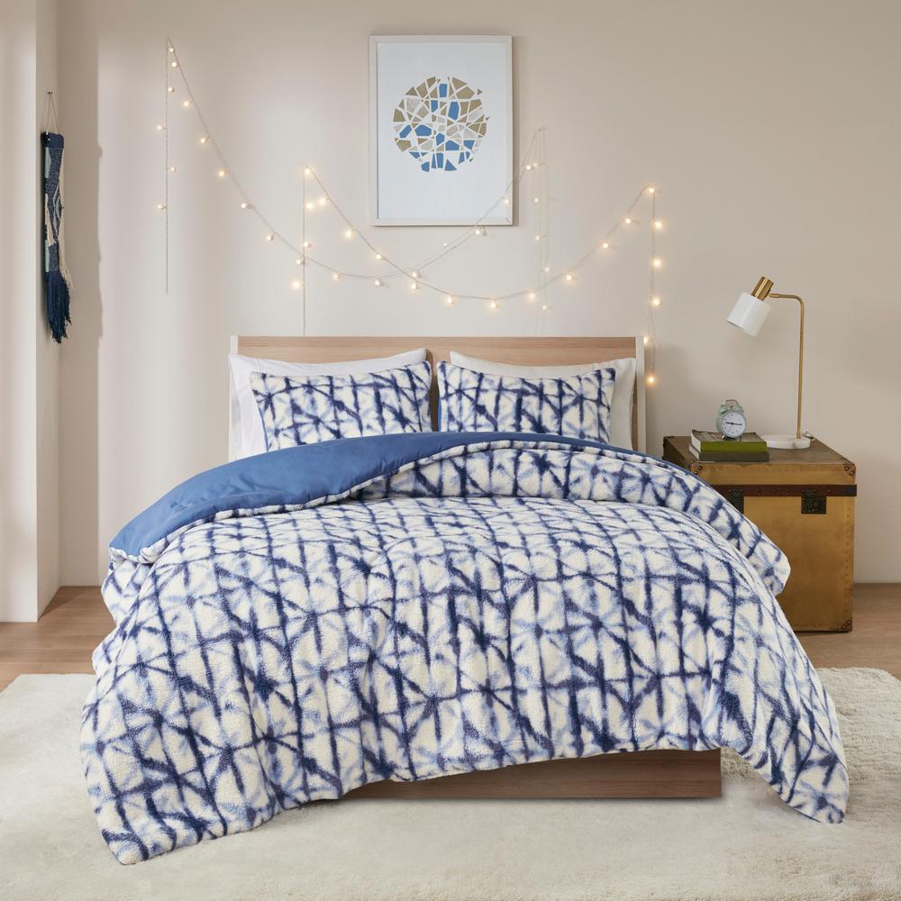 Blue Twin/XL Details about   Ivory Ella Izzie Tie Dye Comforter Set 