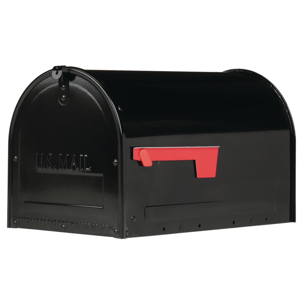 Postal Pro PostMount Double Door Steel Mailbox, BlackPP152DBL The
