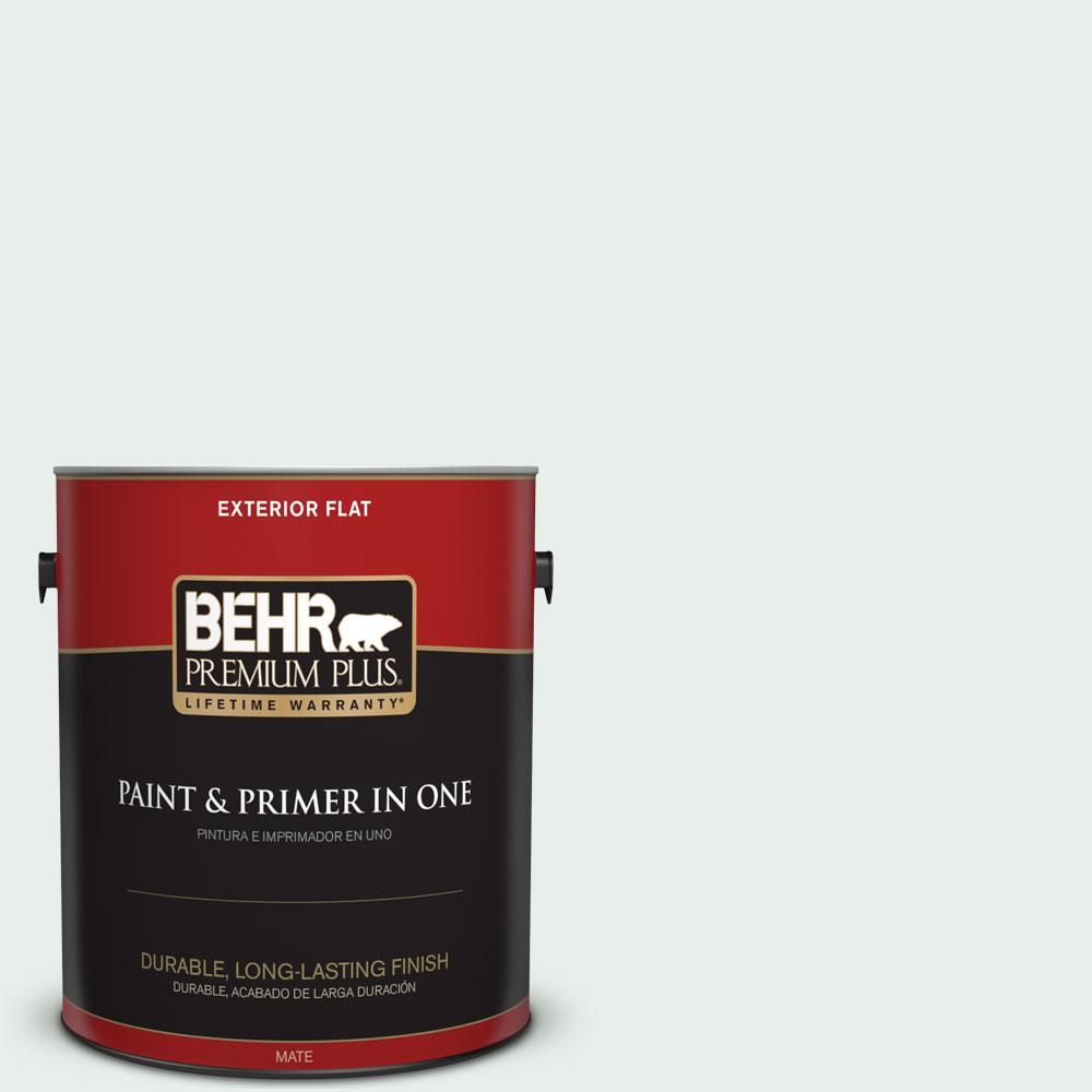 BEHR Premium Plus 1-gal. #700E-1 Dew Drop Flat Exterior Paint-405001 ...