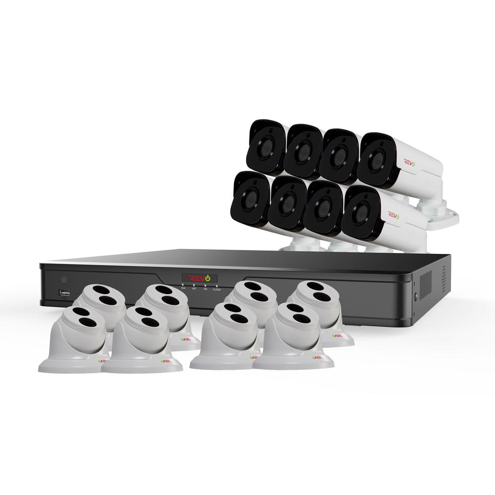 Revo Ultra HD 16Channel 4TB NVR Surveillance System with 16 4 Megapixel CamerasRU162T8GB8G4T
