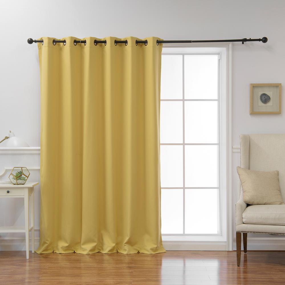 Wide Basic 80 In W X 96 In L Blackout Curtain In Mustard