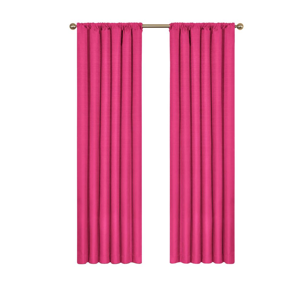 Eclipse Kendall Blackout Window Curtain Panel In Raspberry 42 In