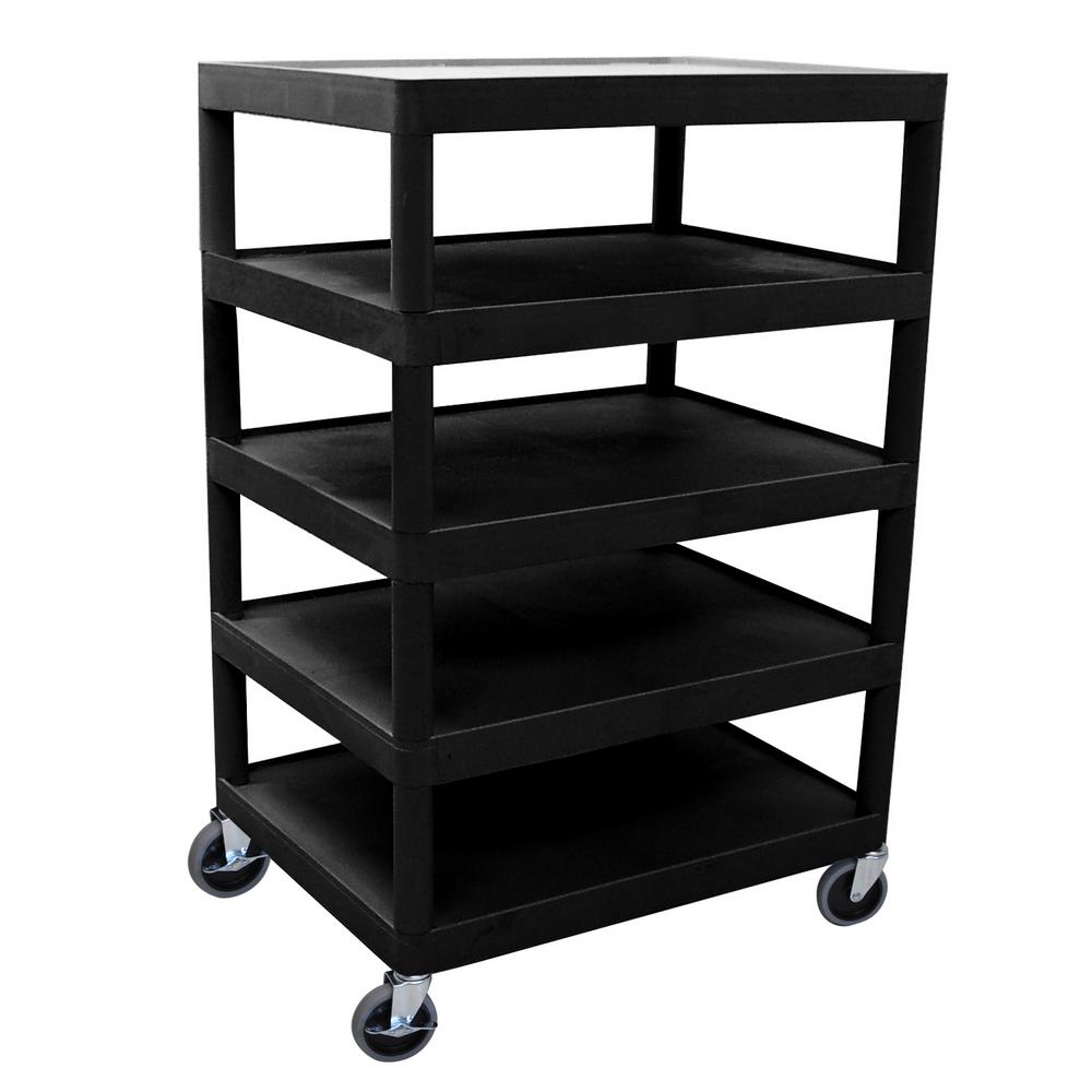 Smart Carts LXBlack20 Heavy Duty Utility Cart - 7 Cu Ft, 400 Lb Capacity, Spoke Wheels