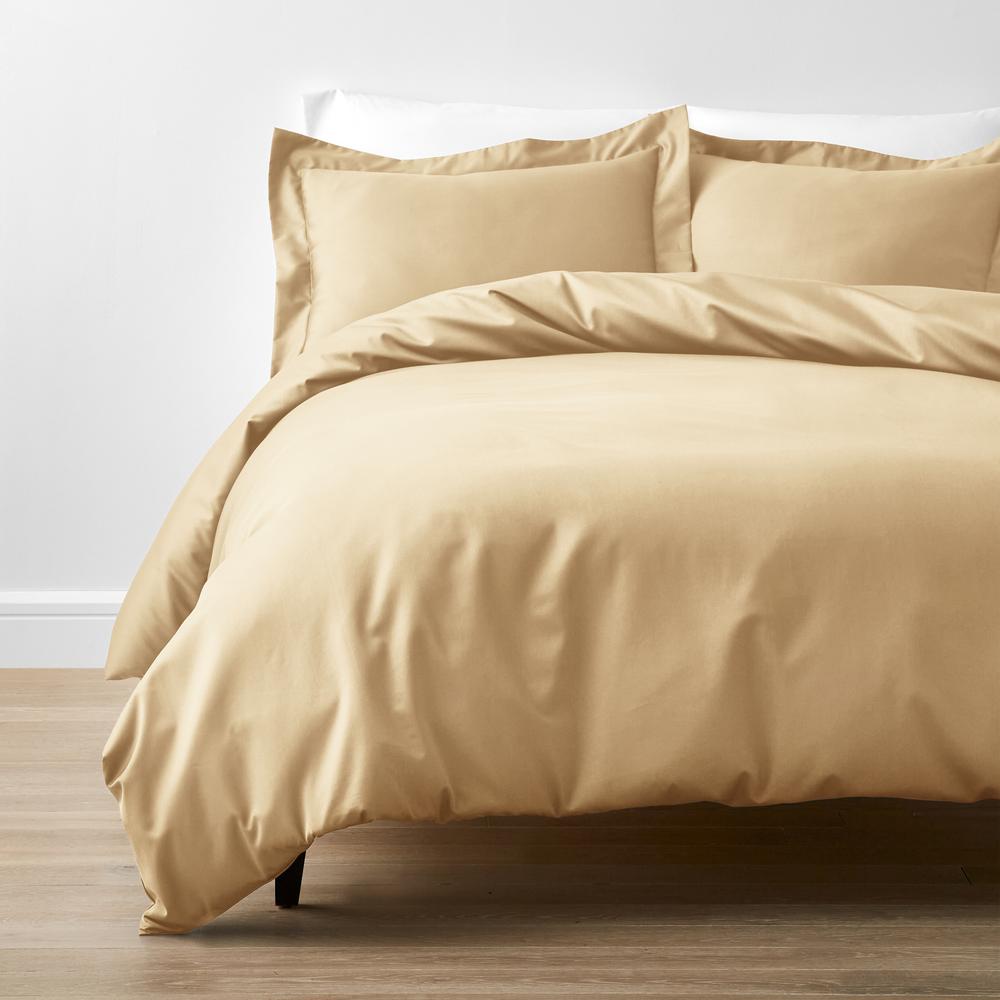 The Company Store Legends Hotel Supima Cornsilk Solid 450 Thread Count Sateen Twin Flat Sheet E3u1 T Cornsilk The Home Depot