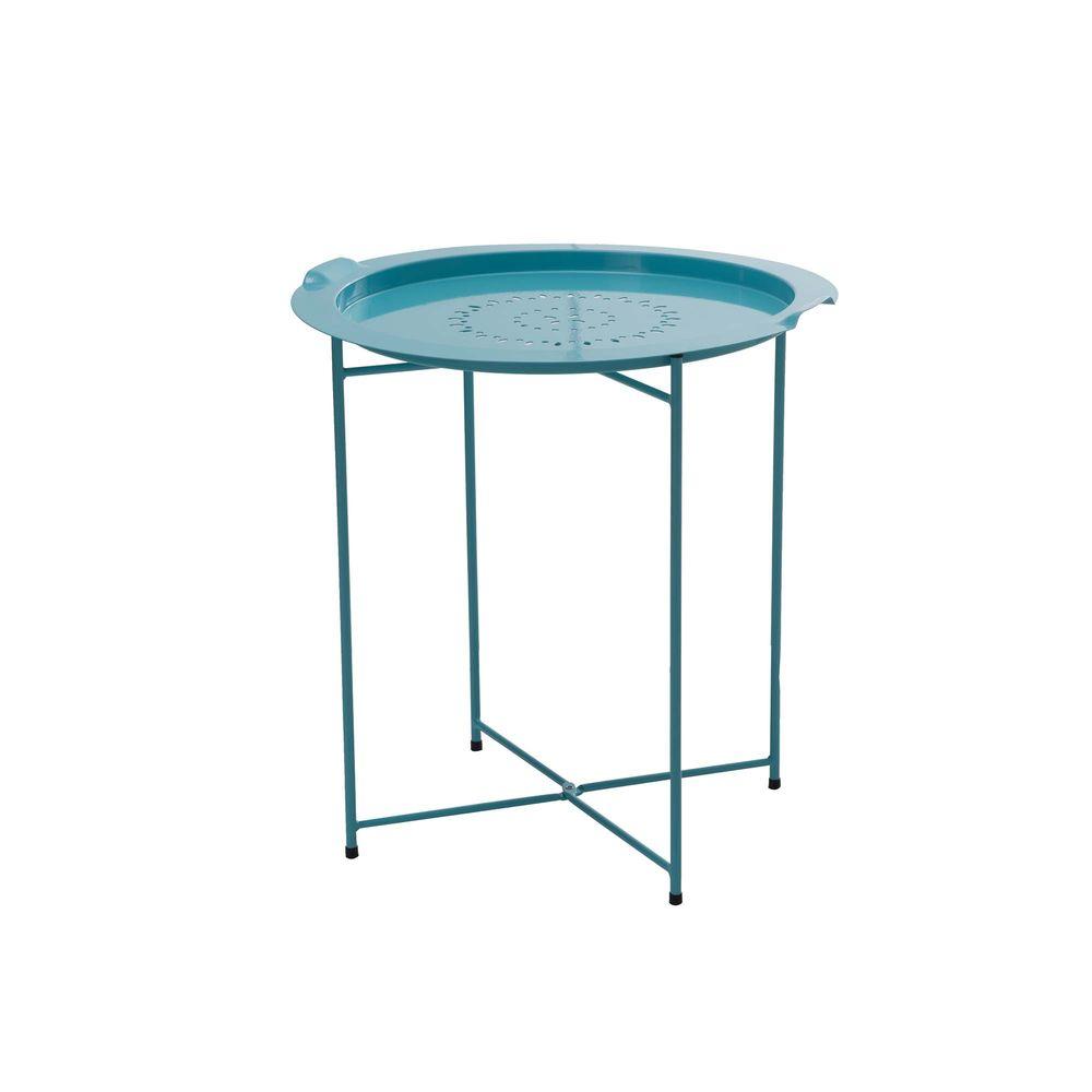 Sunjoy Patio Serving Tray In Blue 110206035 B The Home Depot Sunjoy Patio Serving Tray In Blue