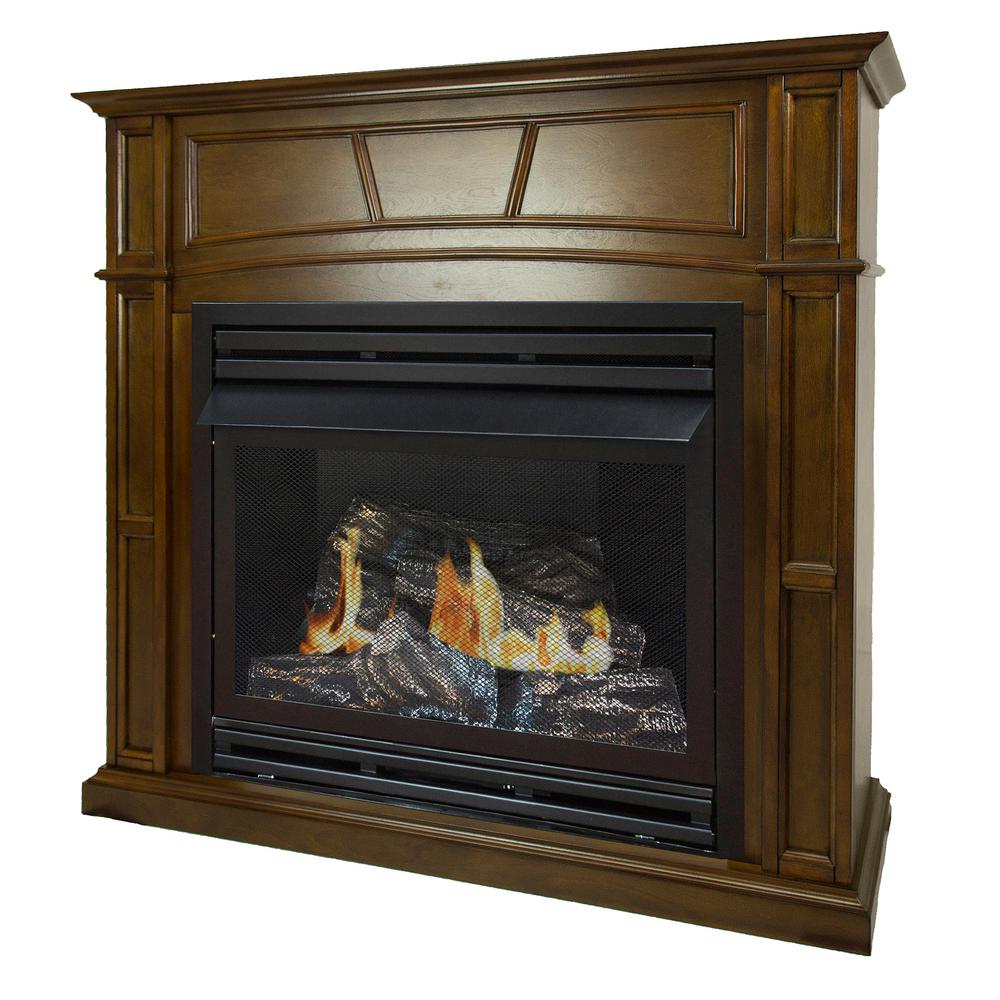 Emberglow 43 in. Convertible VentFree Dual Fuel Gas Fireplace in CherryVFF26NLM  The Home Depot